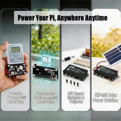 PiSugar S 1200mAh Battery Pack for Raspberry Pi Zero 2 W/WH | Pi Zero 2W Power Module, Pwnagotchi Battery Pack, Portable UPS for Pi Projects, Auto Boot Hat in Kuwait