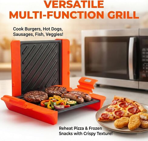 MACONEE Microwave Sandwich Maker & Panini Press, Grilled Cheese Crisper | Microwaveable Golden toasted outside, nonstick heating plates, fast heating for quick breakfasts, dishwasher safe in Saudi Arabia