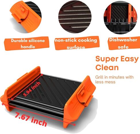 MACONEE Microwave Sandwich Maker & Panini Press, Grilled Cheese Crisper | Microwaveable Golden toasted outside, nonstick heating plates, fast heating for quick breakfasts, dishwasher safe in Saudi Arabia