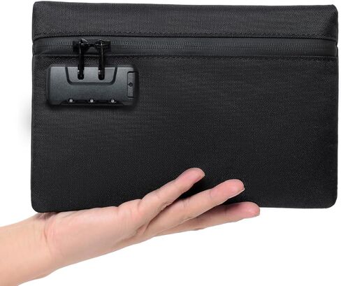 9.4" x 6.5" Tactical Tool Bag with Combination Lock | Zippered Range EDC Gear Pouch Nylon Organization Pouch for Storage, Travel, Office in Saudi Arabia