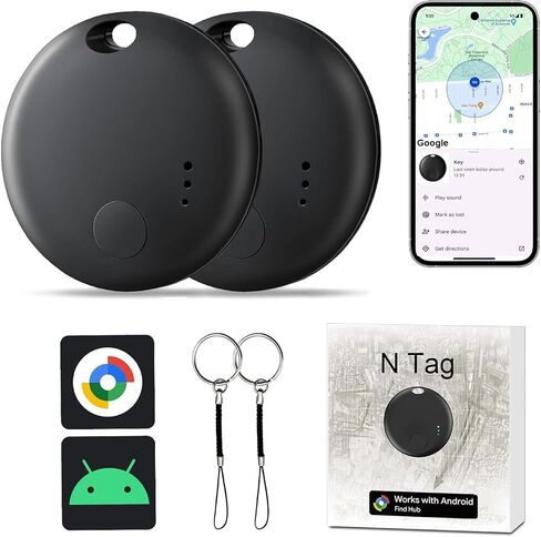 Air Tracker Tags for Android,Bluetooth Tracker Tags-2pack,Luggage Tracker Tags Works with Google's Find Hub Device App,Smart Tracking Tag for Keys,Suitcase,Backpack,Wallet in Saudi Arabia