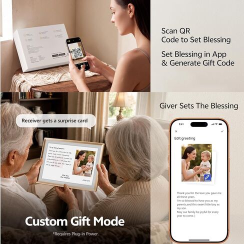 ARZOPA 2K Digital Picture Frame 14 Inch Free Cloud Storage No Subscription | QHD Anti-Glare Touchscreen Metal Frame Load Photos Videos from Phone Ideal for Gifting - D14Pro Champagne Gold in Saudi Arabia
