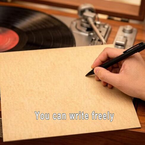 10 PCS 12" Vinyl Record Sleeves – 350GSM Blank Album Jackets with Center Hole, Anti-Static Protective Covers for 12-Inch Records Storage & Display (Kraft) in Kuwait