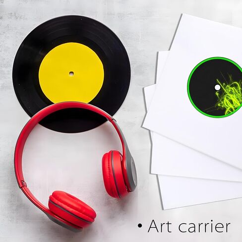 60 Pcs 7 Inch Paper Vinyl Record Sleeves for 45 RPM Records | Paper Record Sleeves With Center Holes For 7 Inch Singles, Vinyl Storage, Protection And Album Organization in Saudi Arabia
