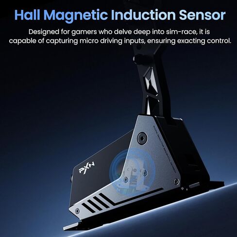 PXN SF SMG Sim Racing Sequential Shifter for PC | LED Gear Display, CNC Aluminum, Multi-Functional Handle, Adjustable Shifting Resistance, RGB Backlit Buttons, Hall Sensor in Saudi Arabia