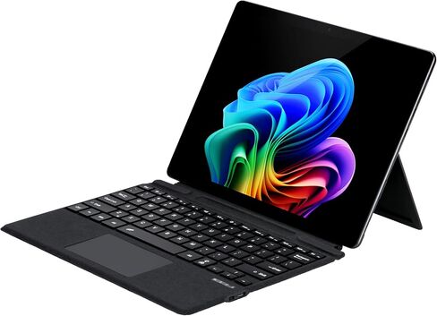 mobee Type Cover for Microsoft Surface Pro 13 inch, Compatible with Surface Pro 11/10 / 9/8 / X, Slim Keyboard with Trackpad Mouse, Backlit & Pen Holder (Black) in Saudi Arabia