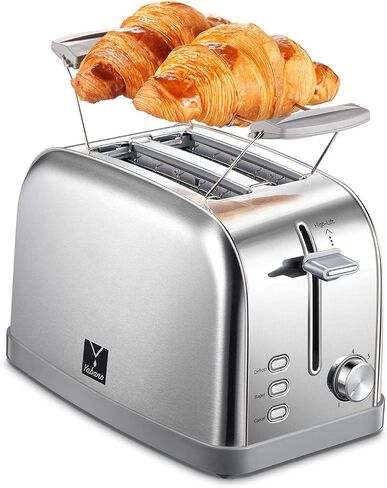 Yabano 4 Slice Toaster with Extra Wide Slots and 7 Shade Settings | Defrost And Reheat Functions, Smiley Face Toast Design, Stainless Steel, Countertop Toaster For Everyday Breakfast in Saudi Arabia