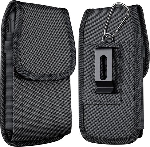 PiTau Holster for Samsung Galaxy S26 S25 S24 S23 S22 S21 S20 S10 S9 S8 A10e A01 Note 10 Cell Phone Belt Holder Case with Belt Clip Loop Nylon Carrying Pouch Cover (Fits Protective Case on) Black in Saudi Arabia