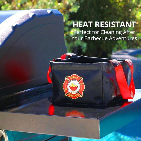 Grill Rescue Collapsible Bucket – Durable, Foldable Water Bucket for Grill Cleaning, Camping, and Outdoor Use (Dunk Tank) in Kuwait