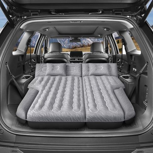 SUV Air Mattress Double-Sided Flocking Car Mattresses for Car Bed, Travel Camping Sleeping Bed with Air Pump 2 Pillows in Kuwait