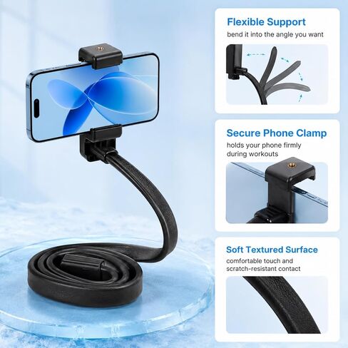 Flexible Phone Holder,Gooseneck Phone Holder,Treadmill Phone Holder,Wheelchair for Treadmill for Stroller/Shopping/Golf Cart/Desk in Saudi Arabia