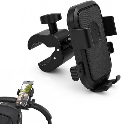 Stroller Phone Holder,Stroller Phone Mount,Bike Phone Holder,Phone Holder For Stroller,Shopping Cart Phone Holder,360-Degree Adjustable Rotation,Non-Slip Silicone,For Iphone 12-17 Series Phones in Saudi Arabia