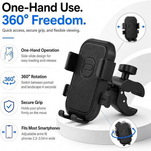 Stroller Phone Holder,Stroller Phone Mount,Bike Phone Holder,Phone Holder For Stroller,Shopping Cart Phone Holder,360-Degree Adjustable Rotation,Non-Slip Silicone,For Iphone 12-17 Series Phones in Saudi Arabia