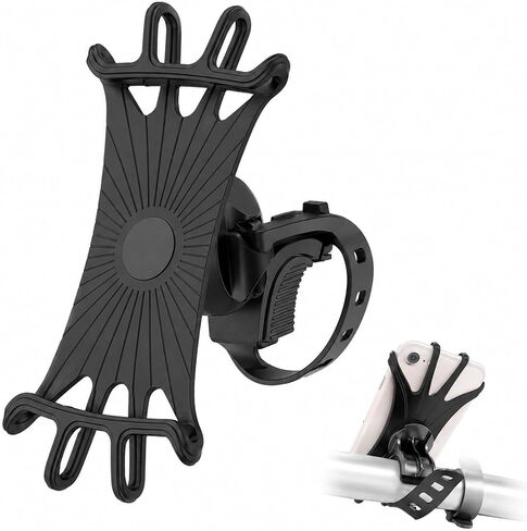 Bike phone mount,bike phone holder,phone holder for bike,bicycle phone mount,phone mount for bike,360 rotation silicone holders for iPhone 15/14/13/pro max/pro/mini/12/11, 4.0''~6.7'' cellphones in Saudi Arabia