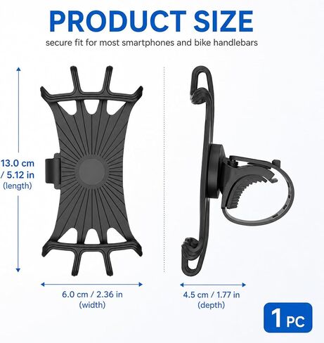 Bike phone mount,bike phone holder,phone holder for bike,bicycle phone mount,phone mount for bike,360 rotation silicone holders for iPhone 15/14/13/pro max/pro/mini/12/11, 4.0''~6.7'' cellphones in Saudi Arabia
