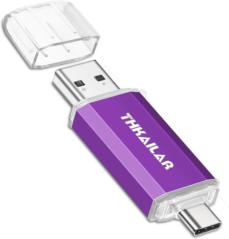 Thkailar 2 Pack USB C Thumb Drive 128GB for iPhone 15 Android Phone,Mac,PC | Transfer Photos, Videos And Files Between Phones, Computers And USB Devices With Portable Design For Travel And Daily Use in Saudi Arabia