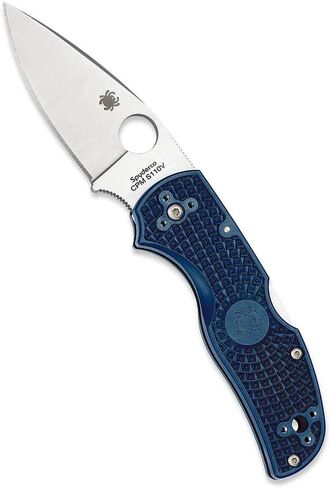 Spyderco Native 5 Lightweight Folding Pocket Knife, PlainEdge | Blue, 6.95" Overall Length, 2.95" CPM SPY27 Steel Blade, FRN Fiber Handle, Back Lock, Full-Flat Grind in Saudi Arabia