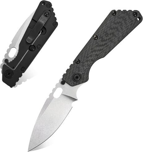 Eafengrow EF225 Pocket Knife Hunting Knives D2 Blade Titanium Handle with Clip EDC Tools Survival (black) in Saudi Arabia