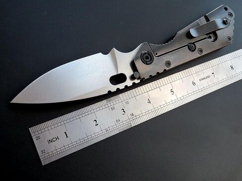 Eafengrow EF225 Pocket Knife Hunting Knives D2 Blade Titanium Handle with Clip EDC Tools Survival (black) in Saudi Arabia
