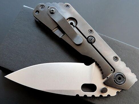 Eafengrow EF225 Pocket Knife Hunting Knives D2 Blade Titanium Handle with Clip EDC Tools Survival (black) in Saudi Arabia