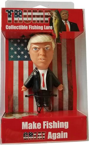 Trump Topwater Fishing Lure, Novelty Bass Lure with Treble Hooks, Floating Hard Bait for Freshwater and Saltwater Fishing, Collectible Fishing Gift in Kuwait