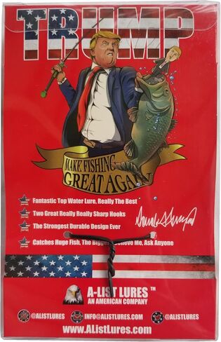 Trump Topwater Fishing Lure, Novelty Bass Lure with Treble Hooks, Floating Hard Bait for Freshwater and Saltwater Fishing, Collectible Fishing Gift in Kuwait