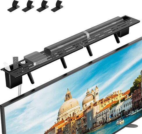 Universal Soundbar Mount TV Top Shelf Steel Frame | No Drilling Required Space-Saving Fits Most Soundbars Up to 15 lbs Compatible with Samsung, Sony, LG, Bose in Saudi Arabia
