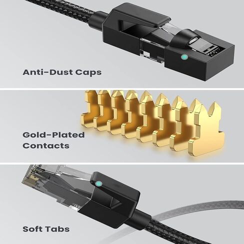 Ethernet Cable Nylon Braided RJ45 for Laptops Router RJ 45 LAN in Saudi Arabia