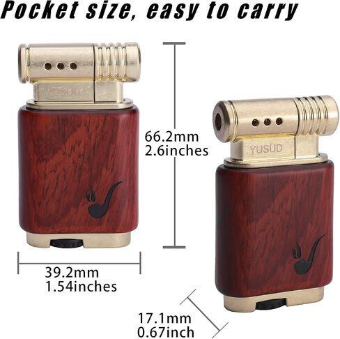 Yusud Vintage Trench Lighter, Cool Lighter Butane Refillable, Antique Flip Lighter, Retro Soft Flame Table Lighters, Unique Birthday Gift for Men Women in Saudi Arabia