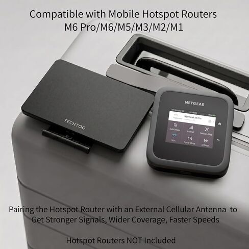 TECHTOO Mobile Hotspot Antenna - Enhance Performance of Internal Antenna Compatible with Netgear Nighthawk M6 M5 M3 Hotspot Routers for T-Mobile Home Internet Verizon AT&T 4G/5G Router & Gateway in Saudi Arabia