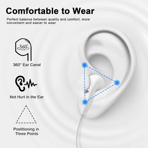 wamaxlink [Apple MFi Certified iPhone 14 13 12 11 Pro Max Headphones Wired | 2 Pack Wired iPhone Earphones with Built-in Mic & Volume Control In-Ear Earbuds for iPhone 14 13 12 11 Pro Max XS XR X 8 in Saudi Arabia