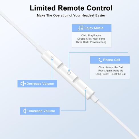 wamaxlink [Apple MFi Certified iPhone 14 13 12 11 Pro Max Headphones Wired | 2 Pack Wired iPhone Earphones with Built-in Mic & Volume Control In-Ear Earbuds for iPhone 14 13 12 11 Pro Max XS XR X 8 in Saudi Arabia