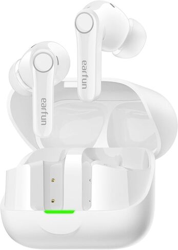 EarFun Air Pro 4+ Adaptive Noise Cancelling Wireless Earbuds, Dual Drivers | Qualcomm aptX Lossless, Translation Earbuds, Snapdragon Sound, 6 Mics AI Clear Calls, Hi-Res Sound, LDAC, Bluetooth 6.0, 54H in Saudi Arabia