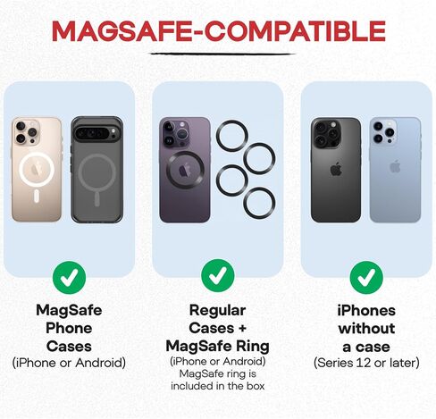 Stroller Phone Holder, MagSafe-Compatible Mount with Strong No-Wobble Clamp | Stable clamp grips stroller handlebars securely; fast magnetic attachment and 360° adjustment make viewing and removal easy. in Saudi Arabia