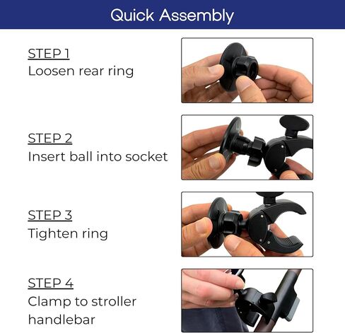Stroller Phone Holder, MagSafe-Compatible Mount with Strong No-Wobble Clamp | Stable clamp grips stroller handlebars securely; fast magnetic attachment and 360° adjustment make viewing and removal easy. in Saudi Arabia