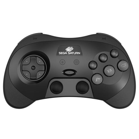 Retro-Bit SEGA Saturn® PRO - 2.4GHz Wireless Controller - (Black) | Officially Licensed | Includes 2 Receivers for Original Sega Saturn, Sega Genesis Mini, Switch, PC, Mac in Kuwait