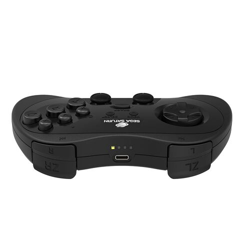 Retro-Bit SEGA Saturn® PRO - 2.4GHz Wireless Controller - (Black) | Officially Licensed | Includes 2 Receivers for Original Sega Saturn, Sega Genesis Mini, Switch, PC, Mac in Kuwait