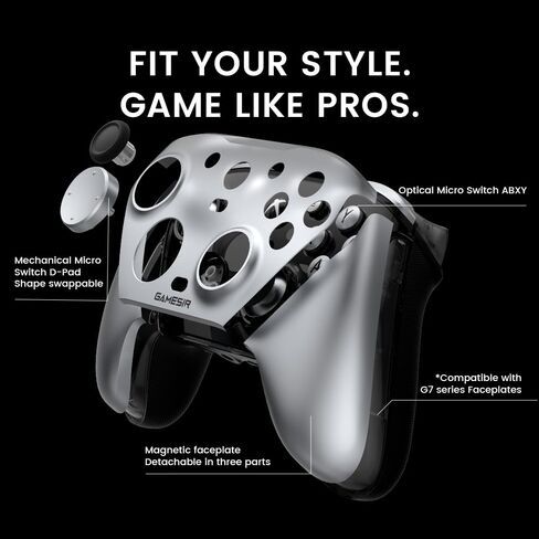 GameSir G7 Pro Wired Controller for Xbox One, Xbox Series X/S, Wireless PC Controller with TMR Sticks, Hall Effect Analog Triggers, 1000Hz Polling Rate with 3.5mm Audio Jack - Sliver in Saudi Arabia