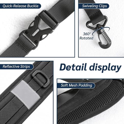 hanmir Backpack Straps Replacement, Padded and Adjustable Shoulder Straps with Chest Strap, Fit for Backpacks, Golf Bags, Musical Instrument Cases in Saudi Arabia
