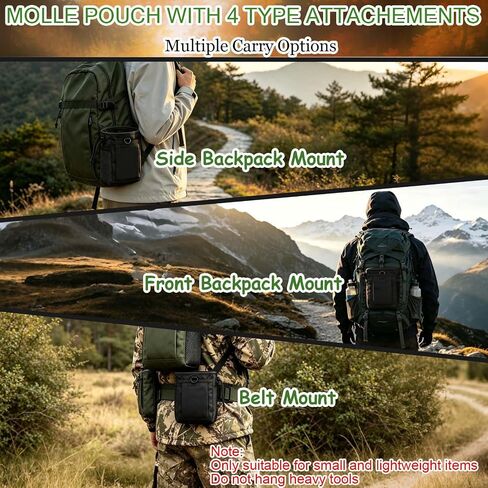 2Set MOLLE Dump Pouch with 12 Attachments Tactical Drawstring Belt Bag | Backpack Accessories 4 D-Ring Clip 4 Webbing Jonit Buckle 2 Water Bottle Holder 2 Belt Keyring For Hunting Outdoor Sport in Saudi Arabia