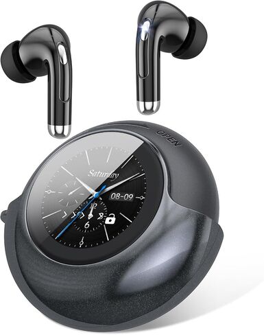 TRAUSI Wireless Earbuds with Smart Touch Screen & 180° Rotating Case – Bluetooth 5.4 Headphones, Noise Cancelling Ear Buds, Stress Relief Design Earphones in Saudi Arabia