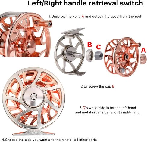 Sougayilang Fly Fishing Reel, CNC-Machined Aluminum Alloy, 5/6 Weight, Lightweight Trout Reel in Saudi Arabia
