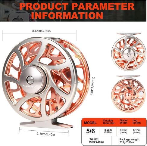 Sougayilang Fly Fishing Reel, CNC-Machined Aluminum Alloy, 5/6 Weight, Lightweight Trout Reel in Saudi Arabia