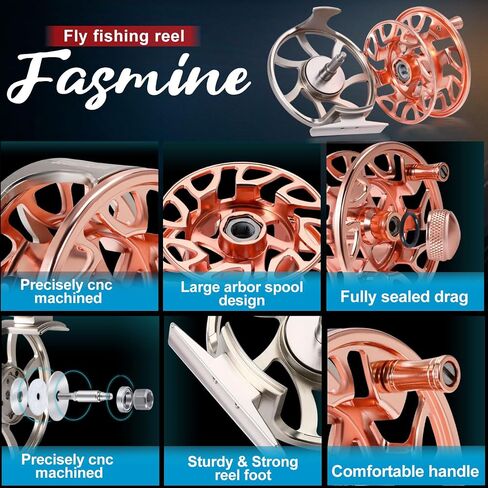 Sougayilang Fly Fishing Reel, CNC-Machined Aluminum Alloy, 5/6 Weight, Lightweight Trout Reel in Saudi Arabia