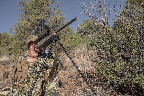 SWAGGER Hunter Series Rifle Bipods - 29" & 42" Ground Blind Hunting Shooting Impact-Resistant Bipod Gun Rest with Standard Adapter & Sling Swivel Stud Mount in Kuwait