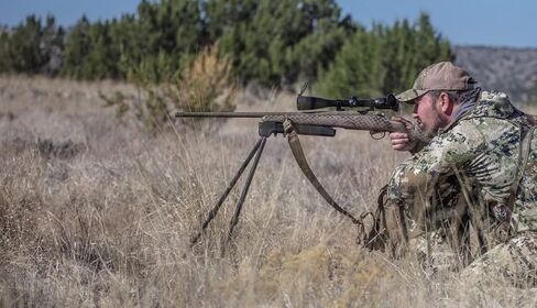 SWAGGER Hunter Series Rifle Bipods - 29" & 42" Ground Blind Hunting Shooting Impact-Resistant Bipod Gun Rest with Standard Adapter & Sling Swivel Stud Mount in Kuwait