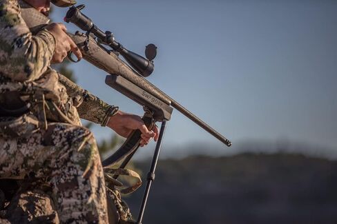 SWAGGER Hunter Series Rifle Bipods - 29" & 42" Ground Blind Hunting Shooting Impact-Resistant Bipod Gun Rest with Standard Adapter & Sling Swivel Stud Mount in Kuwait