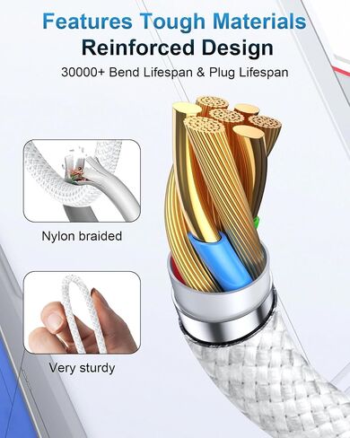 USB C to Lightning Cable 6FT 2Pack,[Apple MFi Certified] iPhone Fast Charger Cord Nylon Braided Power Delivery Type c to Lightning Cable Fast Charging for Apple iPhone 14 13 12 11 Pro Max X 8 7 6/iPad in Saudi Arabia