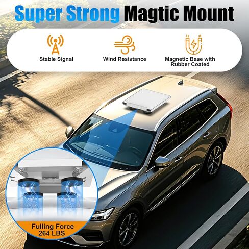 for Starlink Mini Mount, 264Lbs Magnetic Mount Kit for Starlink Mini Car Mount, Four-Sided Protection Starlink Mini X Magnet Roof Mount for RV Car Yacht Boat Roof, White in Saudi Arabia