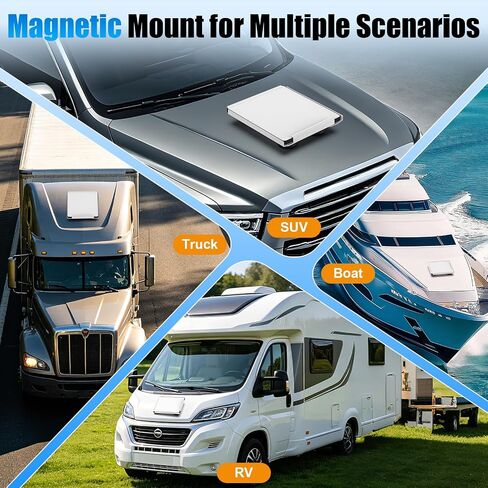 for Starlink Mini Mount, 264Lbs Magnetic Mount Kit for Starlink Mini Car Mount, Four-Sided Protection Starlink Mini X Magnet Roof Mount for RV Car Yacht Boat Roof, White in Saudi Arabia